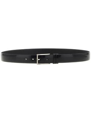 ZERBINI CLAUDIO Leather Belt - Black