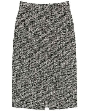 Gucci Polyamide Wool Polyester Metal Skirt - Grey