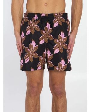 Gucci Printed Swim Shorts - Blue