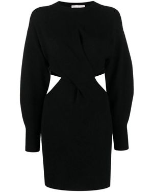 McQueen Wool Mini Dress - Black