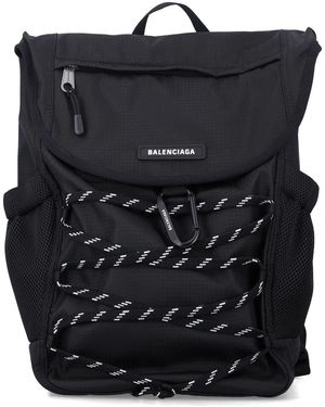 Balenciaga Ripstop Logo Backpack - Black
