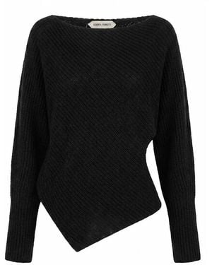Alberta Ferretti Wide Boat-Neck Jumper - Black