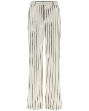 Balmain Striped Trousers - White