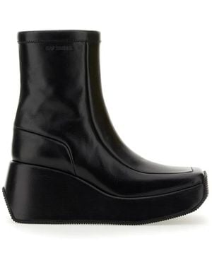 Raf Simons Ankle Boot With Square Toe - Black