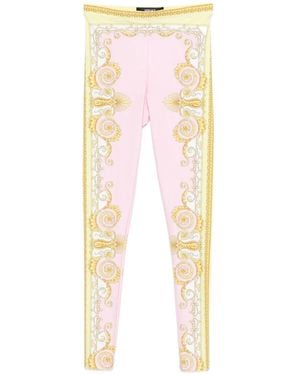 Versace Printed Leggings - White