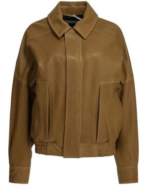 Nour Hammour "Dalma" Leather Jacket - Green