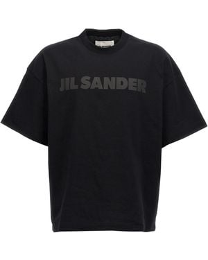 Jil Sander Logo Print T-Shirt - Black