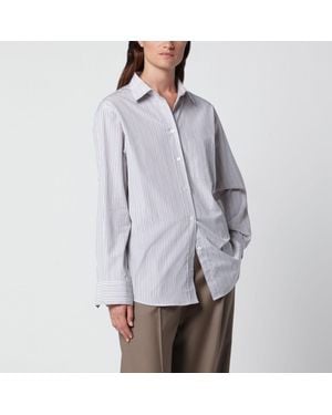 Rohe Striped Cotton Shirt - Gray