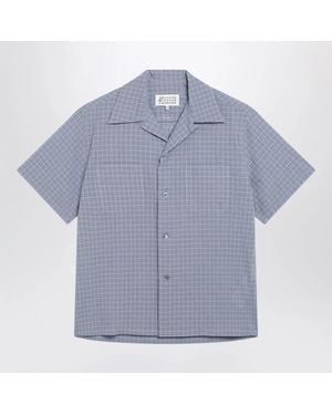 Maison Margiela Light Check Bowling Shirt - Blue