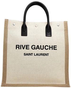 Saint Laurent 'Rive Gauche North/South' Shopping Bag - Natural