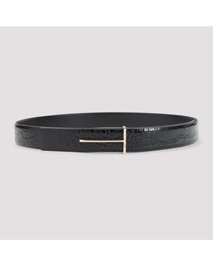 Tom Ford Calf Leather Belt - Black