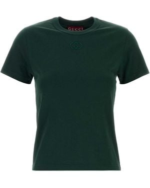 Gucci Bottle Cotton T-Shirt - Green