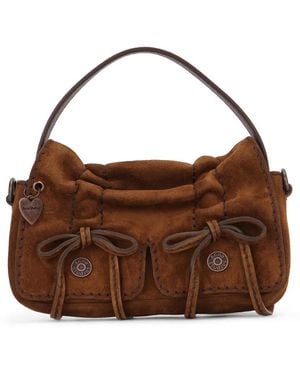 Acne Studios Multipocket Micro Crossbody Suede - Brown