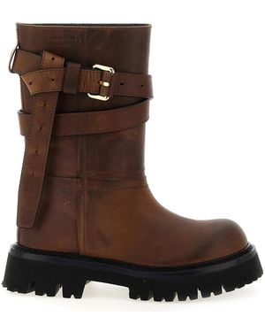 Moschino 'Brick' Boots - Brown