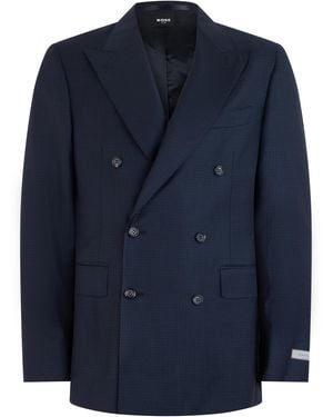 Canali Double-Breasted Jacket - Blue