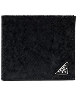 Prada Leather Bill Wallets - Black