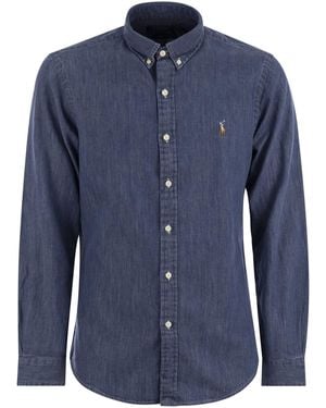 Polo Ralph Lauren Slim Fit Denim Sport Shirt - Blue