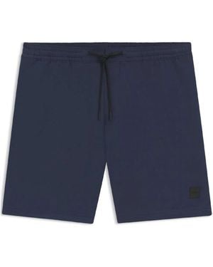 BOSS Performance Logo Badge Swim Shorts - Blue