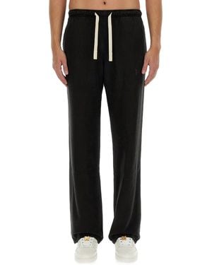 Palm Angels Trousers With Logo - Black