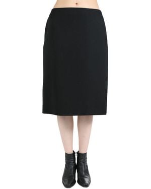 The Row Low Rise Midi Skirt - Black