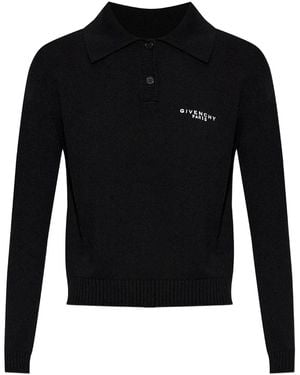 Givenchy Wool And Cashmere Polo Jumper - Black