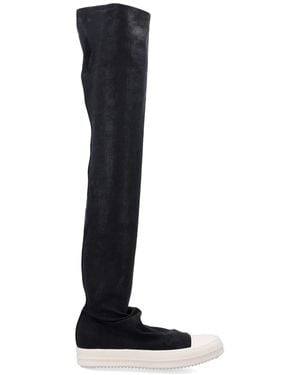 Rick Owens High Socks Sneaks - Black