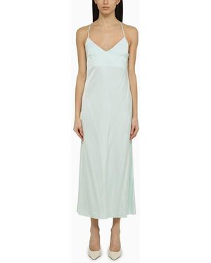 IVY & OAK Noel Light Aqua Satin Dress - Green