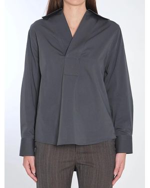 Bottega Veneta Cotton And Silk Shirt - Grey