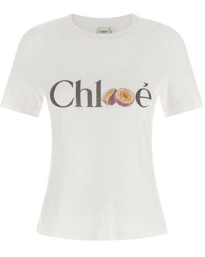 Chloé Printed T-Shirt - White
