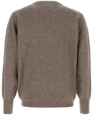 Maison Margiela Dove Cashmere Blend Sweater - Gray
