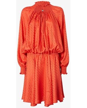 Fendi Silk Jacquard Dress - Red