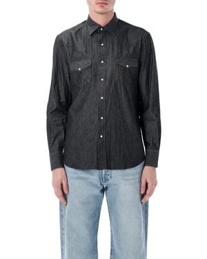 Salvatore Piccolo Wash Western Shirt - Black