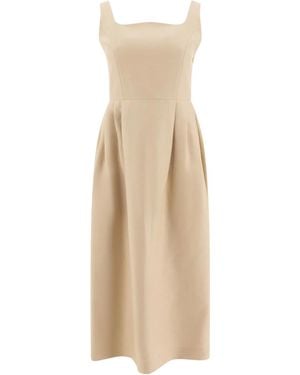 Sandbeige Silk Dress - Natural