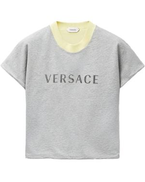 Versace Logo-Print T-Shirt - Grey