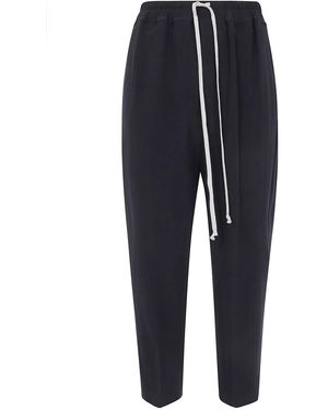 Rick Owens "Drawstring Astaires" Cropped Trousers - Blue