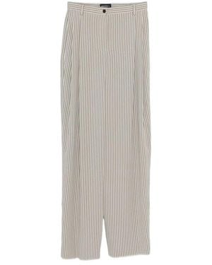 Emporio Armani Striped Pants - Gray