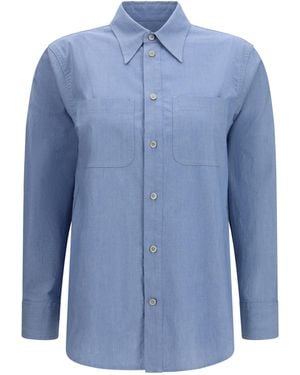 Loro Piana Korinne Cotton And Silk Shirt - Blue