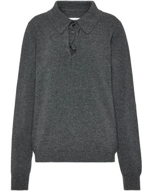 Maison Margiela Twist Lambswool Polo - Grey