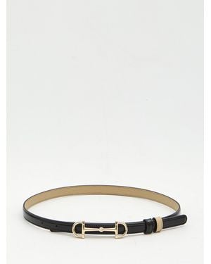 Gucci Reversible Skinny Belt With Horsebit - Multicolour