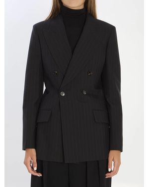 Gucci Double-Breasted Wool Jacket - Black