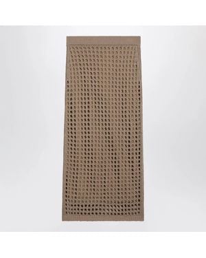 Max Mara Mesh Cotton Maxi Skirt - Brown