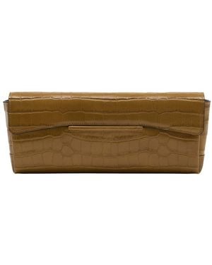 TOTEME Soft Croco T-Clutch - Natural