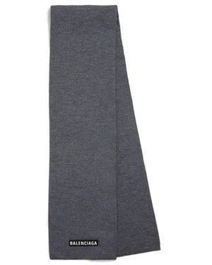 Balenciaga Patch Scarf - Blue