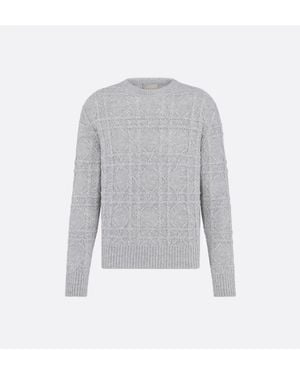Dior Linen Cashmere Knit Top - Gray