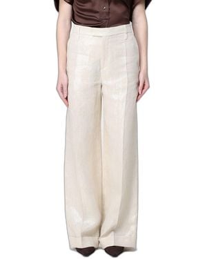 Brunello Cucinelli Linen Tailored Pants - White