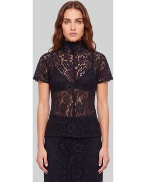 SUTTON NEW YORK Lace Top - Black