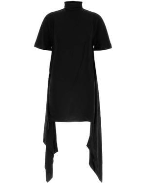 Alaïa Alaia Viscose Asymmetrical Mini Dress - Black