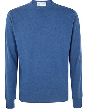 FILIPPO DE LAURENTIIS Long Sleeves Round Neck - Blue