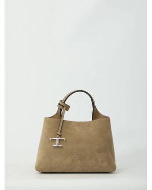 Tod's Micro Suede Leather Bag - Natural