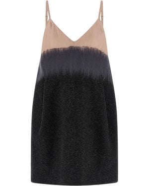 Tela Nikolas Color-Block Slip Dress - Black